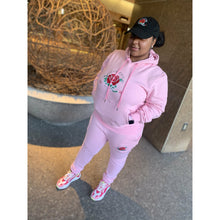 Load image into Gallery viewer, Plush Pink "Rose" Jogging Suit (Women’s)