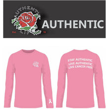 Load image into Gallery viewer, Pink "S.A.L.A" Breast Cancer Long Sleeve Tee